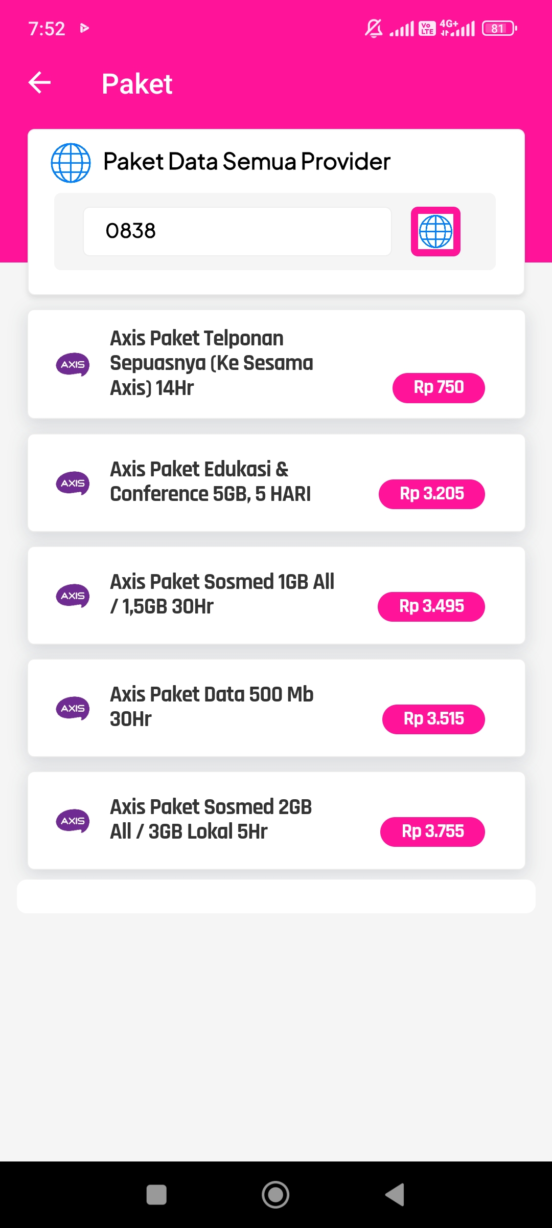 Axis Paket